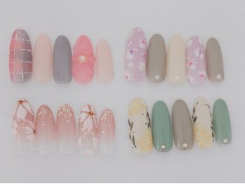 ネイルサロンアンドジュエリー アリュール(ALLURE)/4月定額デザインC（¥6370）