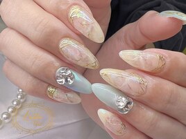 大理石ニュアンスネイル☆