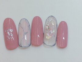 ニュアンス大理石ネイル
