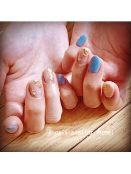 ネイルアトリエ エルメル(nail atelier Armel)/春色うねうねニュアンス