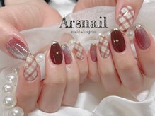 アルスネイル(Ars nail)/バレンタインアーガイルネイル