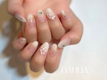 ダリア 西大寺本店(DAHLIA)/ホワイトネイル