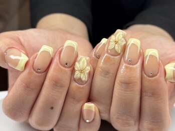 オーシャンネイル 新宿店(Ocean nail)の写真/SNSで話題の３D立体フラワーできます☆周りと差がつく立体デザイン！ワンポイントで手元が華やかに♪