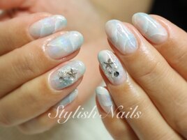 海＆波ネイルデザイン