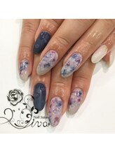 ネイルサロン ディーバ ギンザ(Nail salon Diva GINZA)/フラワー水滴ネイル