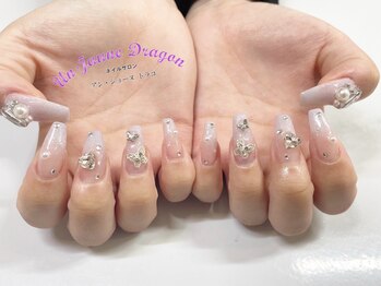 アン ジョーヌドラゴ/【ロングネイル】ラメグラネイル