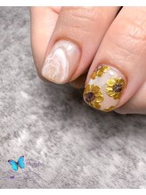 モルフォ 千駄ヶ谷(Morpho)/ニュアンスネイル×ミラーネイル