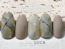ネイルアトリエルカ(nail atelier LUCA)/W-120 ピスタチオ天然石ネイル