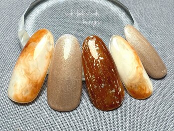 秋色ニュアンスネイル