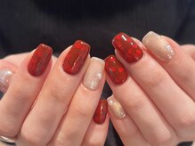 クルネ(QULNE)/ハートホロネイル　バレンタイン