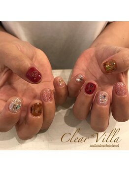 ネイルサロンクリアヴィラ(nail salon clear villa)/ワイヤー×ストーン