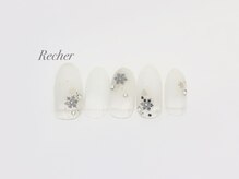 ネイルサロンリシェ 烏丸御池(Recher)/グラデと雪の結晶