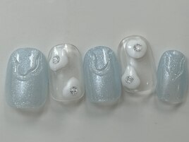 ニュアンスフラワー箔¥7000