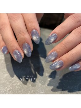 リッシュ(RICHE)/透け感ブルーマグネイル