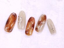 ネイルサロン ドルチェネイル 柏店(Dolce.Nail)/べっ甲＃ニュアンス＃金箔