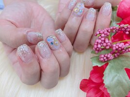 ◇ラメグラシェルネイル