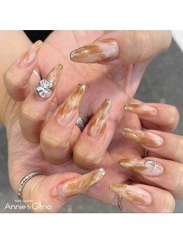 カフェラテニュアンスネイル