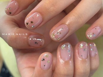 マリーネイルズ 表参道店(MARIE NAILS)/シンプルスター ¥6900 1211a