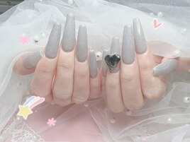 バレンタインネイル