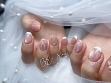 ビーネイル 新松戸(BE NAIL)/リボンxキルティングネイル