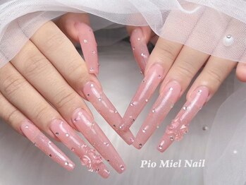 ピオミエルネイル 新宿(pio miel nail)/うる艶ピンクロング