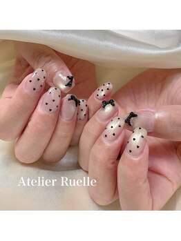 アトリエ リュエル(Atelier Ruelle)の写真/自爪に優しいフィルイン施術◎豊富なアートと似合わせデザインで、指先から輝きをプラス♪