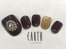 アース コアフュールボーテ 新潟中野山店 (EARTH Coiffure beaute')/ボルドー×パール ￥6500
