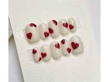 アモールビューティー 新宿店(Amor Beauty)/バレンタイン ハートネイル