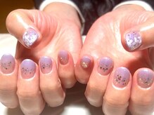 ネイルサロンブリス(nail salon Bliss)/☆上品なシンプル紫陽花ネイル☆