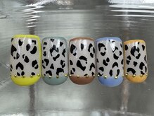 ナネア カラー(nanea color)/くすみカラフルヒョウ柄12500円