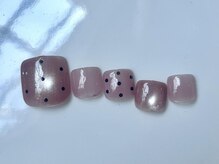 アイネイルズ 三宮店(I nails)/ピンクドットフットネイル