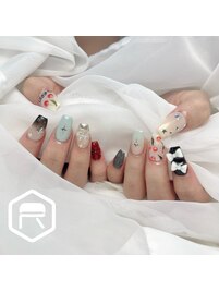 ちぐはぐネイル