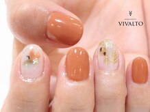 ワールド ビューティ ヴィヴァルト 宝塚店(WORLD BEAUTY VIVALTO)/タイダイ/オレンジネイル