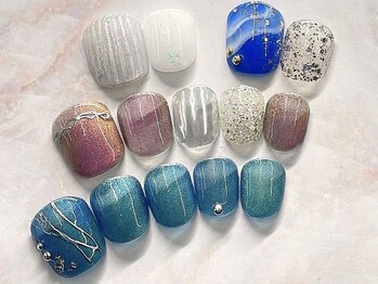 ヴァンネイルサロンアンドフットリラクゼーション(Van Nail Salon & Foot relaxation)の写真/【選べるデザイン250種以上*フット定額5980円】トレンドたっぷり華やかデザインで足元からお洒落を…♪
