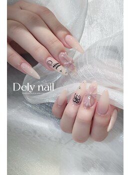 デリーネイル(Dely_nail)/ヌーディー×クロムハーツ風