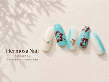 エルモサ 秋葉原(Hermosa)/夏ネイル/ハイビスカス