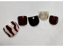 スピードネイル アンド アイ 宮交シティ店/うねうねボルドー＆ブラック