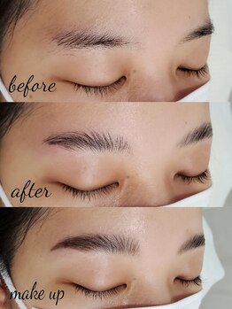 アイラッシュサロン モッペル(Eyelash Salon Moppel)/眉毛ビフォーアフター