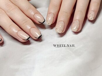 ホワイトネイル(WHITE NAIL)の写真/【パラジェル使用で自爪に優しい◎】クーポン4980円~ご用意!初めてのジェルネイルにもおすすめのサロン♪