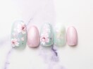 フレッシュ緑桜ネイル全員￥8500