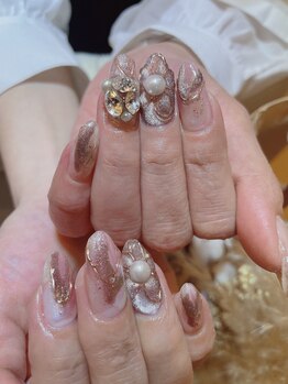 ネイル サロンアンドスクール リッシュ(Nail Salon&School riche)/ミラーフラワーネイル