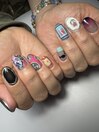 特殊技法、盛りだくさんネイル
