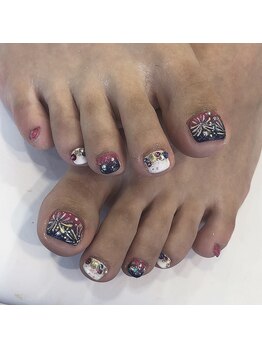 グラマラス アンジェアイ 荻窪店(glamourous ange eye)/花火ネイル