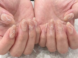 [小嶋]ハート×チークネイル