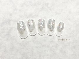 クリアベース・塗りかけネイル