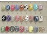 親指アート付きフットネイル¥6050