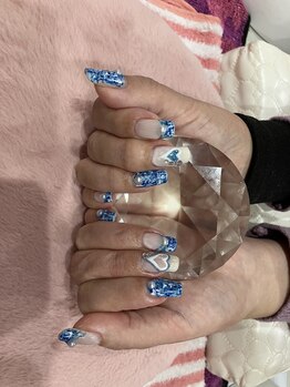 チェリーブロッサム(A CHERRY BLOSSOM)/ブルーツイードネイル