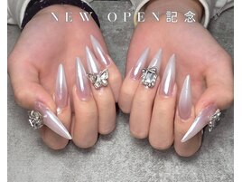 ネイルストーンワンカラーネイル