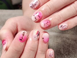 逆グラデーションネイル