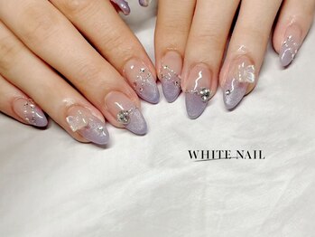 ホワイトネイル(WHITE NAIL)の写真/【パラジェル使用★】ネイルクーポン4980円~♪◎ウェディングやイベントにも最適な華やかネイルが豊富!